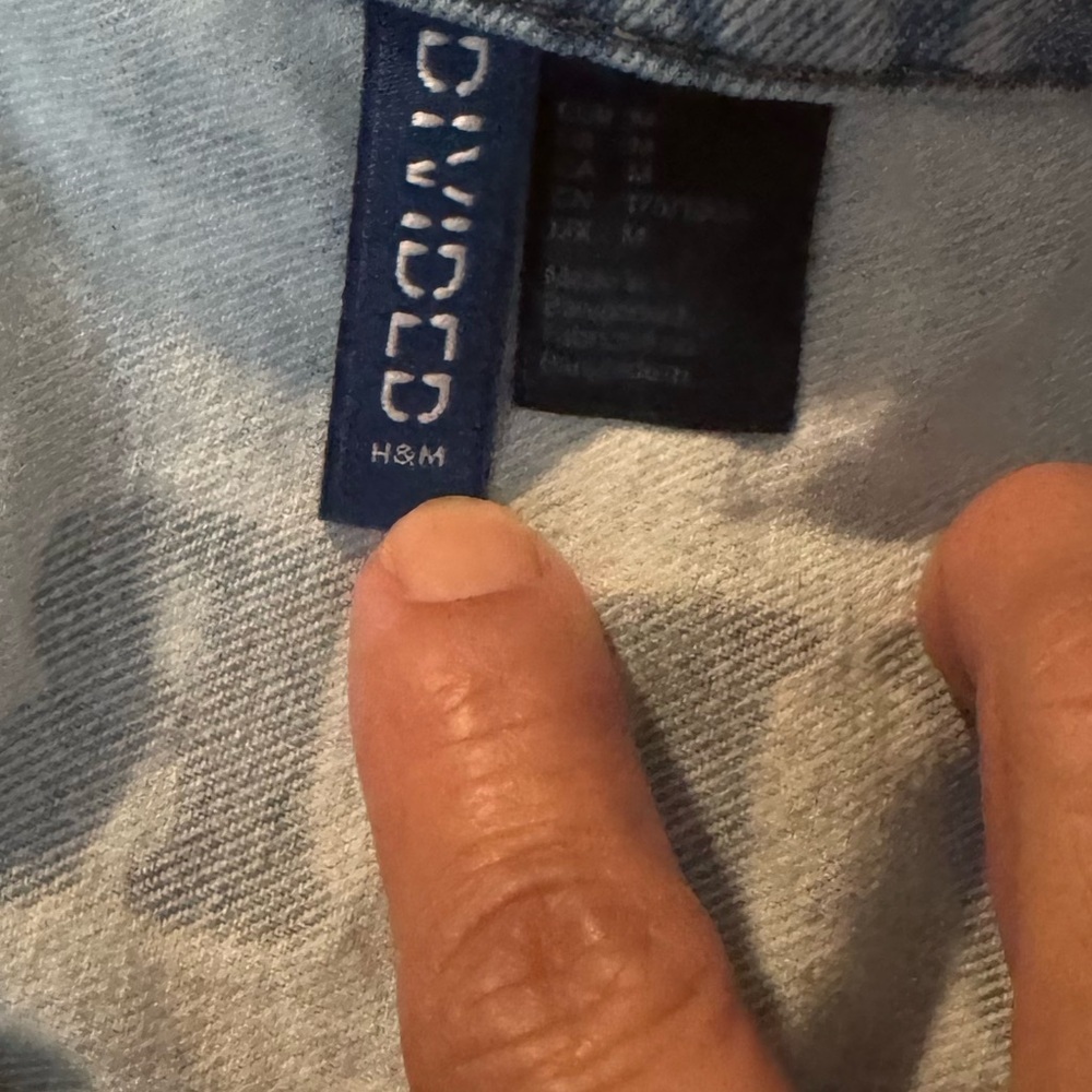 H&M Lover Not a Fighter Distressed Denim Vest - Picture 3 of 5